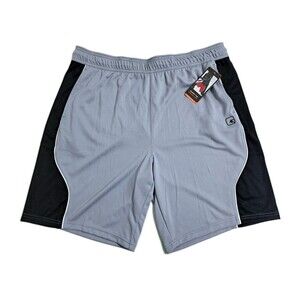 AND1 Fashion Basketball Shorts Men’s Size 2XL Gray Black 10" Inseam Mesh NEW